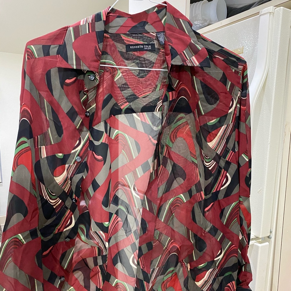 Kenneth Cole sheer button down